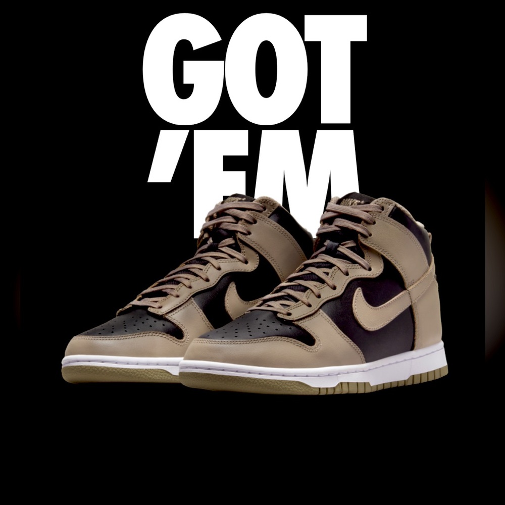 NEW Men's Nike Dunk High Moon Fossil Sneaker Size 7.5 NEW in Box